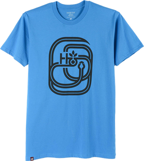 HABITAT SERPENT SS TSHIRT MEDIUM ARTIC BLUE