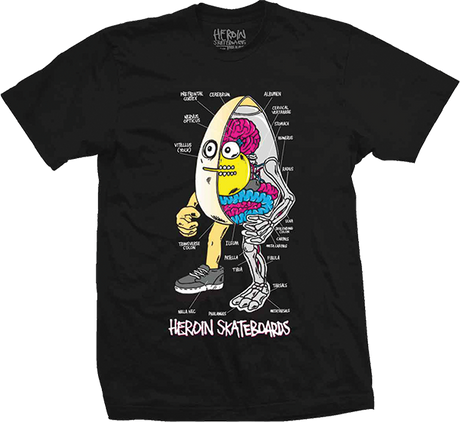 HEROIN ANATOMY OF AN EGG SS TSHIRT MEDIUM BLK