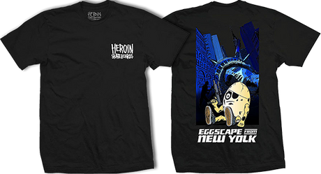HEROIN EGGSCAPE SS TSHIRT SMALL BLK