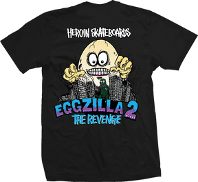 HEROIN EGGZILLA SS TSHIRT SMALL BLK