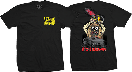 HEROIN TEGGXAS CHAINSAW SS TSHIRT MEDIUM BLK