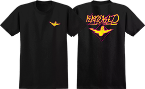KROOKED BIRD LIGHTENING SS TSHIRT SMALL BLK/MAGENTA/YEL