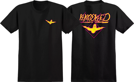 KROOKED BIRD LIGHTENING SS TSHIRT SMALL BLK/MAGENTA/YEL