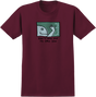 KROOKED CALL ME SS TSHIRT SMALL BURGUNDY