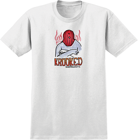KROOKED FIRE MASK SS TSHIRT MEDIUM WHITE