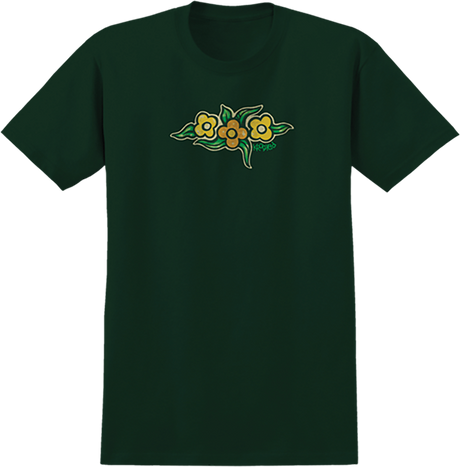 KRK FLOWERS SS TSHIRT XLARGE FOREST GREEN