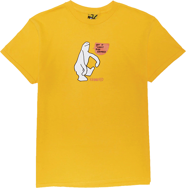 KROOKED GET IT STRAIT SS TSHIRT L-GOLD/WHT/BLK/ORG