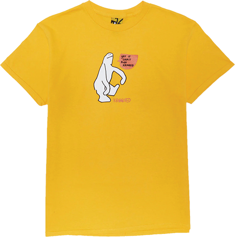 KROOKED GET IT STRAIT SS TSHIRT L-GOLD/WHT/BLK/ORG
