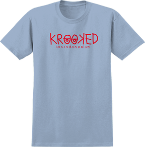 KROOKED KROOKED EYES SS TSHIRT SMALL LT.BLUE/RED
