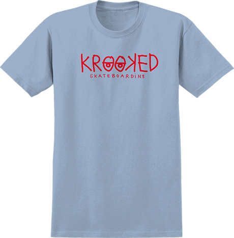 KROOKED KROOKED EYES SS TSHIRT SMALL LT.BLUE/RED
