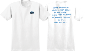KROOKED NEW TRICKS SS TSHIRT LARGE WHT/BLU/BLK/WHT