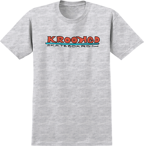 KROOKED SKATEBOARDIN SS TSHIRT MEDIUM ASH