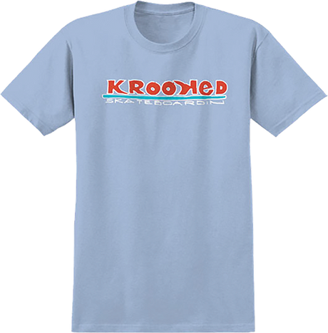 KROOKED SKATEBOARDIN SS TSHIRT MEDIUM LT.BLU/RED/WHT/BLU