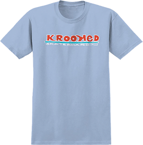 KROOKED SKATEBOARDIN SS TSHIRT XLARGE LT.BLU/RED/WHT/BLU