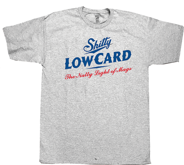 LOWCARD NATTY LOGO SS TSHIRT MEDIUM HEATHER GREY