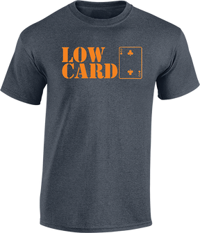 LOWCARD STACKED SS TSHIRT MEDIUM CHARCOAL HEATHER GREY/ORG
