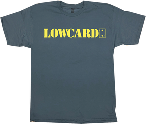 LOWCARD STANDARD SS TSHIRT SMALL SLATE BLUE/YEL
