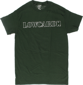 LOWCARD STANDARD OUTLINE SS TSHIRT SMALL FOREST GRN WHT