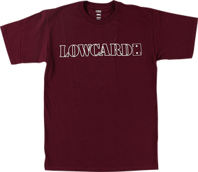 LOWCARD STANDARD LINE SS TSHIRT SMALL MAROON/WHT