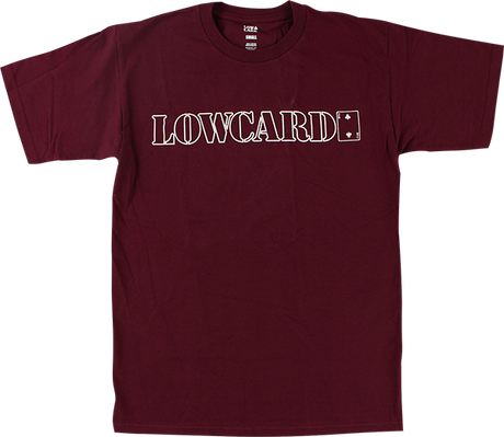LOWCARD STANDARD LINE SS TSHIRT SMALL MAROON/WHT