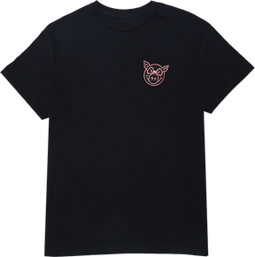 PIG HEAD EMBROIDERED SS TSHIRT SMALL-BLACK