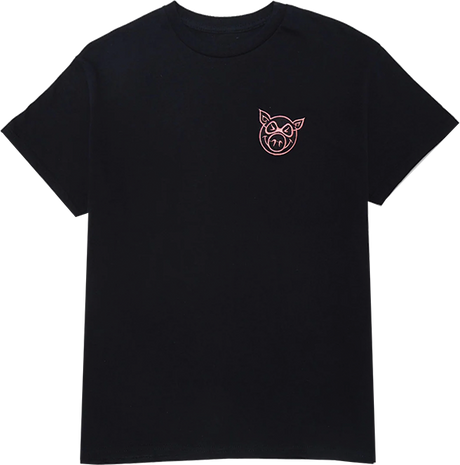PIG HEAD EMBROIDERED SS TSHIRT SMALL-BLACK