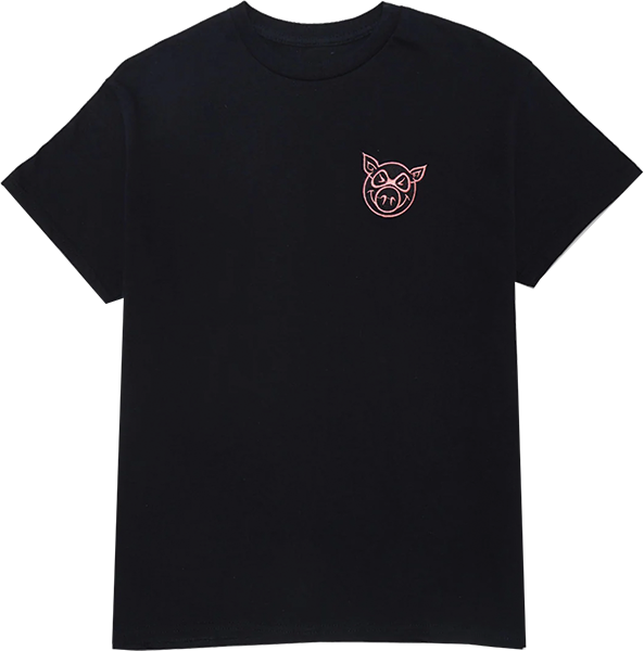 PIG HEAD EMBROIDERED SS TSHIRT MEDIUM-BLACK