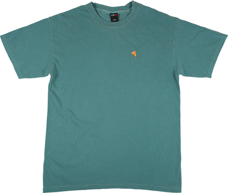 PIZZA EMOJI SS TSHIRT SMALL PIGMENT DYED EMERALD