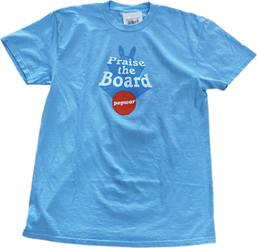 POPWAR PRAISE THE BOARD SS TSHIRT XLARGE LT.BLUE