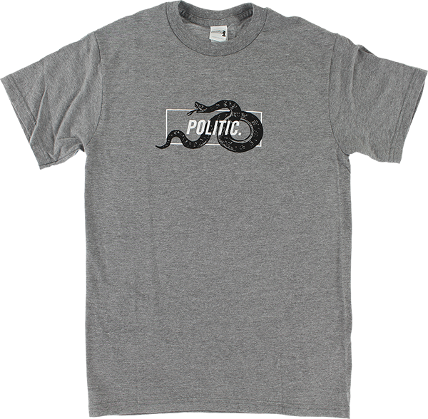 POLITIC SNAKE IN A BOX SS TSHIRT SMALL HEATHER GREY