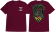 PRIMITIVE BLACK JAGUAR SS TSHIRT MEDIUM BURGUNDY