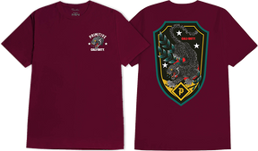 PRIMITIVE BLACK JAGUAR SS TSHIRT MEDIUM BURGUNDY