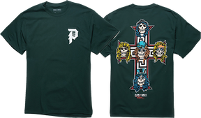 PRIMITIVE GNR CROSS TSHIRT SS TSHIRT SMALL FOREST GREEN