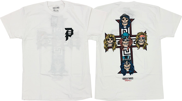 PRIMITIVE GNR CROSS TSHIRT SS TSHIRT SMALL WHITE