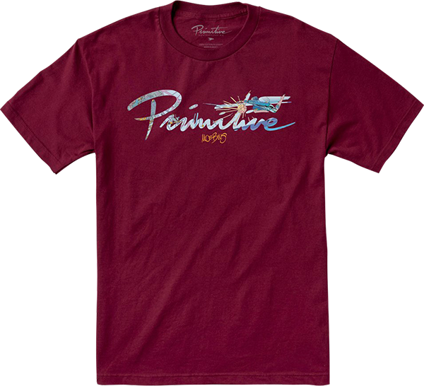PRIMITIVE MOEBIUS NUEVO SS TSHIRT SMALL BURGUNDY