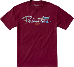 PRIMITIVE MOEBIUS NUEVO SS TSHIRT SMALL BURGUNDY