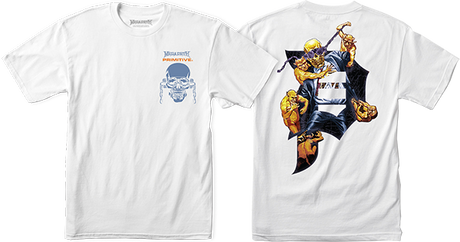 PRIMITIVE MEGADEATH DIRTY P CHAINS SS TSHIRT SMALL WHITE