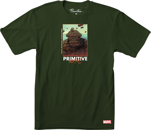 PRIMITIVE MARVEL THE THING SS TSHIRT SMALL MILITARY GRN