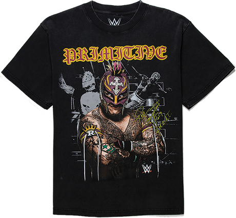 PRIMITIVE WWE MYSTERIO HEAVYWEIGHT SS TSHIRT SMALL BLACK