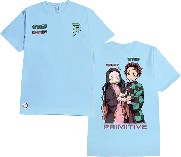 PRIMITIVE NEZUKO KAMADO SS TSHIRT MEDIUM POWDER BLU