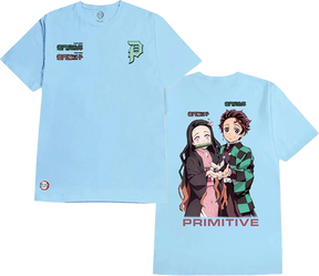 PRIMITIVE NEZUKO KAMADO SS TSHIRT MEDIUM POWDER BLU
