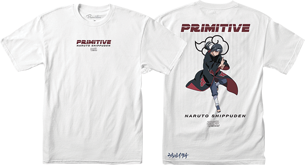 PRIMITIVE NARUTO ITACHI UCHIHA SS TSHIRT SMALL WHITE