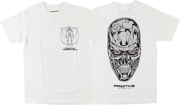 PRIMITIVE SKYNET SS TSHIRT MEDIUM WHITE