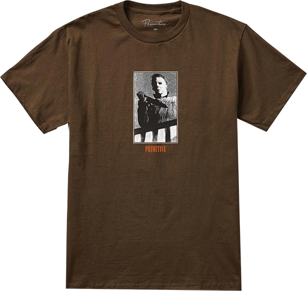 PRIMITIVE SLASHER SS TSHIRT SMALL-BROWN