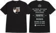 PRIMITIVE STRIPES SS TSHIRT SMALL-BLACK