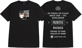 PRIMITIVE STRIPES SS TSHIRT SMALL-BLACK