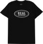 REAL OVAL SS TSHIRT SMALL BLK/GR/BLK