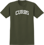 REAL CURBS SS TSHIRT MEDIUM MILITARY GRN/WHT