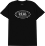 REAL OVAL SS TSHIRT LARGE  BLK/GR/BLK