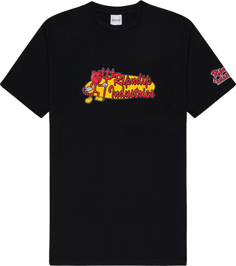 RIPNDIP INDUSTRIES SS TSHIRT MEDIUM VINTAGE BLACK